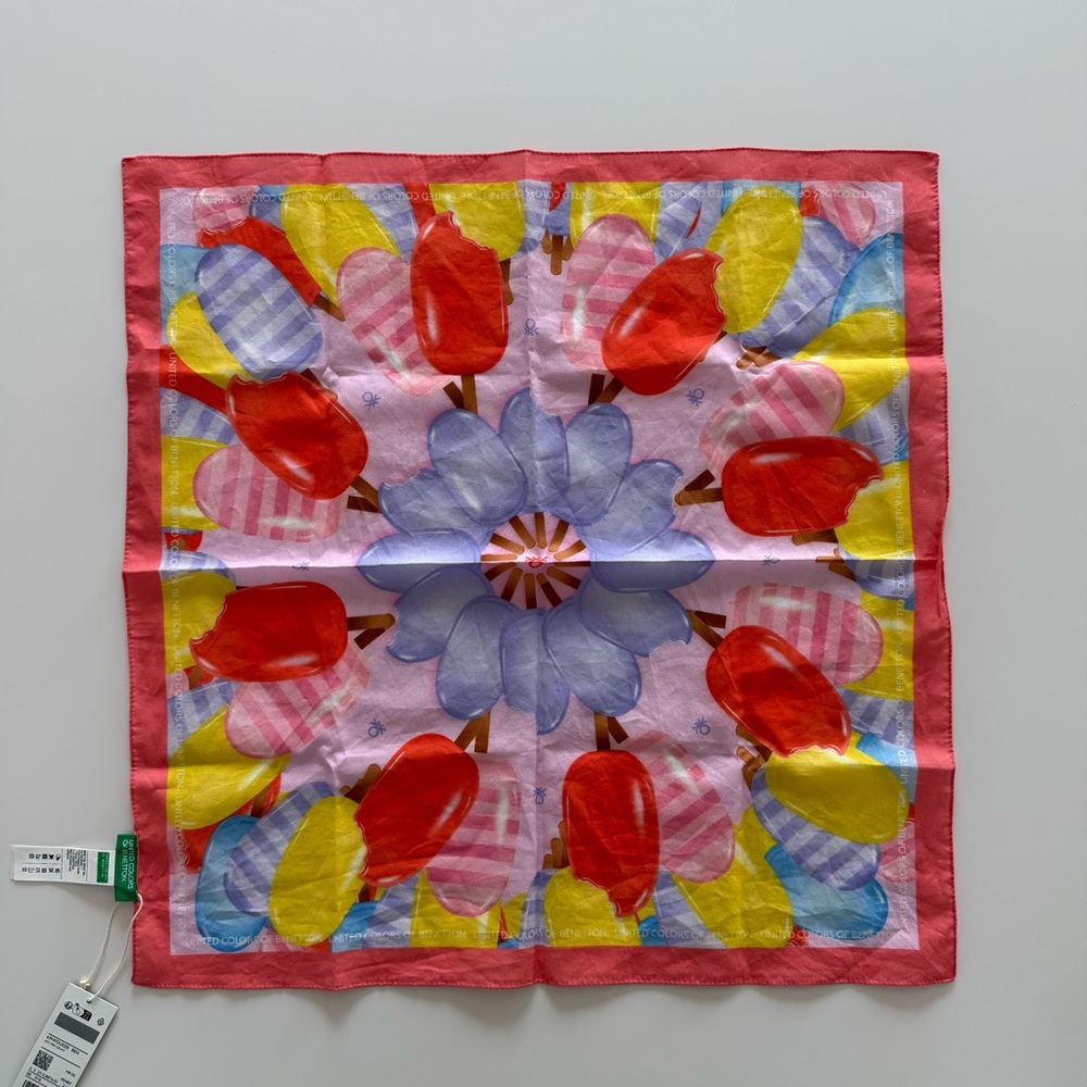 United Colors of Benetton Cotton Popsicle Print Scarf